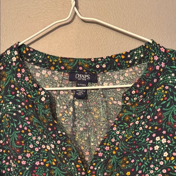 Chaps Women's Multicolor Floral Blouse - Picture 3 of 13